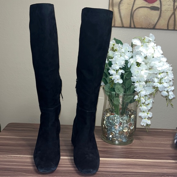 Sam Edelman Shoes - Sam Edelman, black suede knee-high boots.